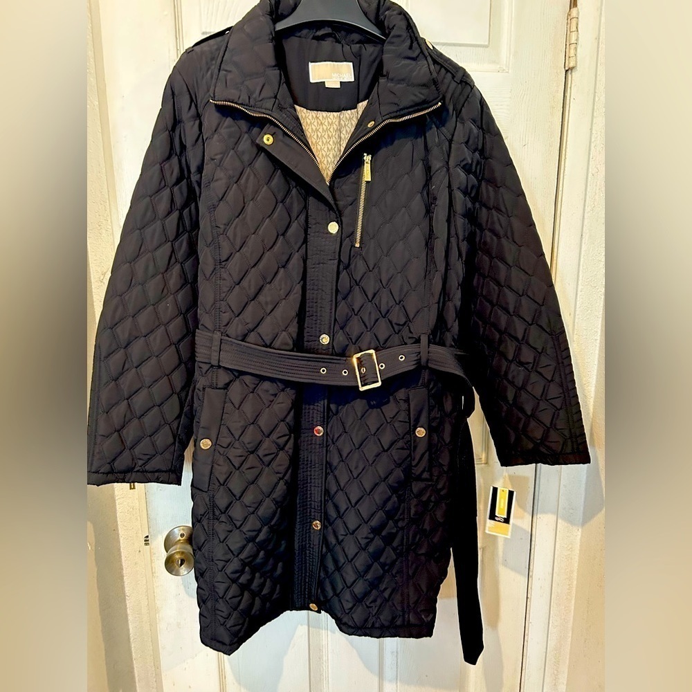 Michael Kors NWT Black Quilted Coat.